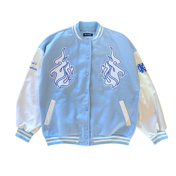 Blue Flame Varsity Jacket